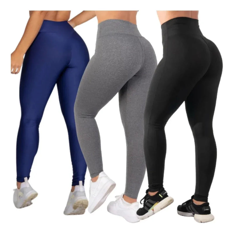 Kit 3 Calça Legging Levanta Bumbum