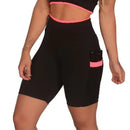 Kit 3 Short Feminino Fitness Academia com Bolso