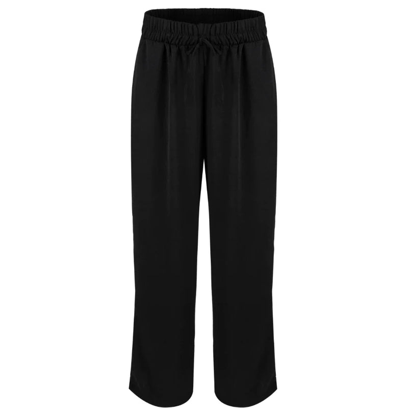 Calça Pantalona Feminina Com Bolso Cintura Alta