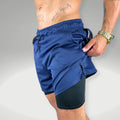 Shorts Masculino 2 em 1 Corrida Forrado