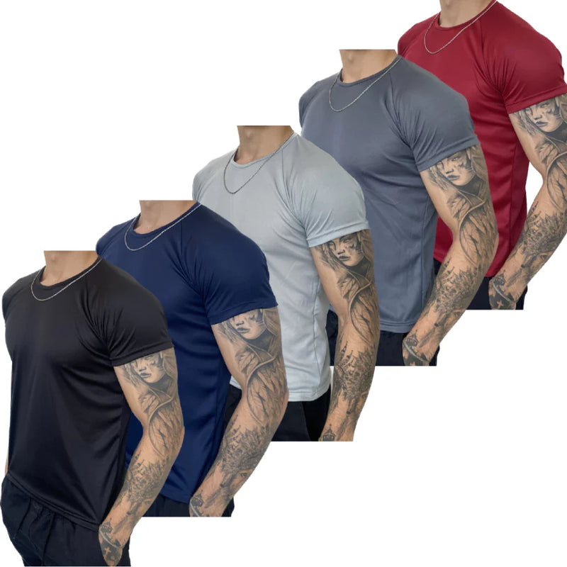 Kit 5 Camisetas Dry Fit Masculina