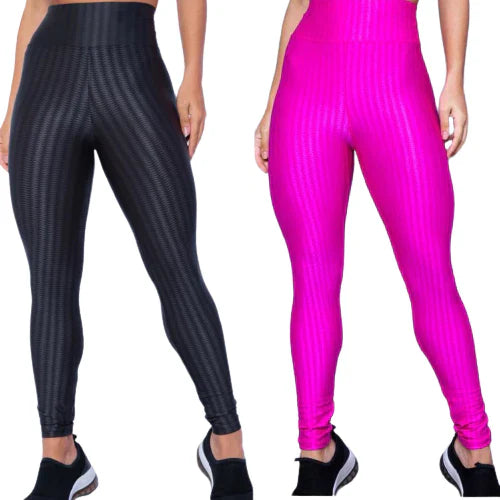 Calça Legging 3D Academia Cintura Alta