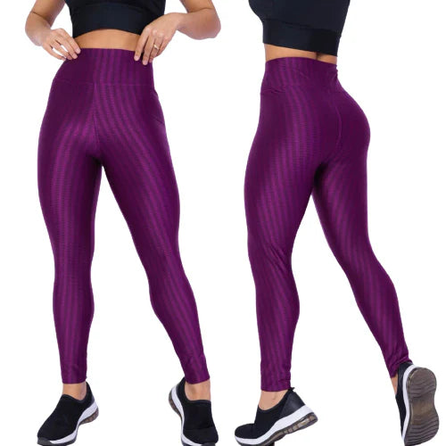 Calça Legging 3D Academia Cintura Alta