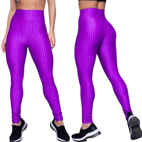 Calça Legging 3D Academia Cintura Alta