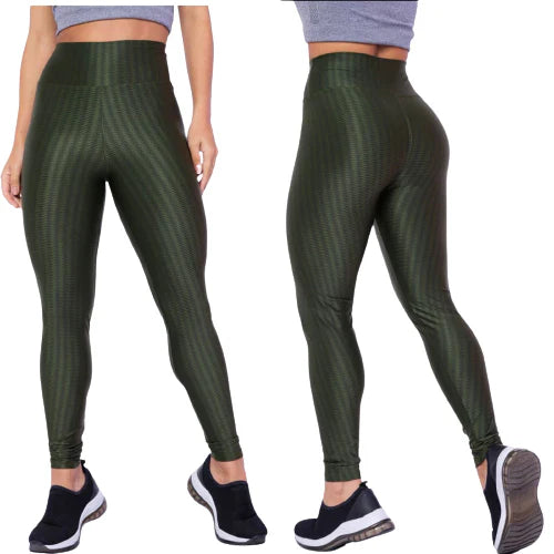 Calça Legging 3D Academia Cintura Alta