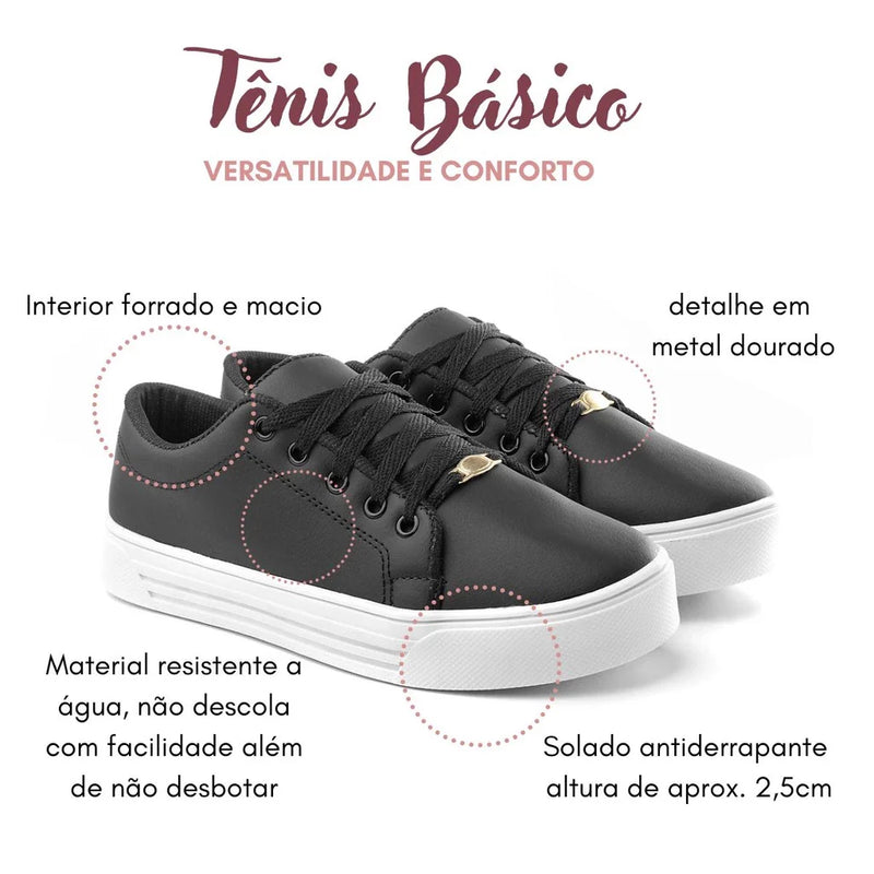 Kit 2 Pares Tenis Feminino