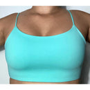 Top Fitness Duplo  Alça Fina Suplex Poliamida Compressão